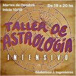 MARTES 31 DE OCTUBRE, 19 HS.: TALLER DE ASTROLOGÍA