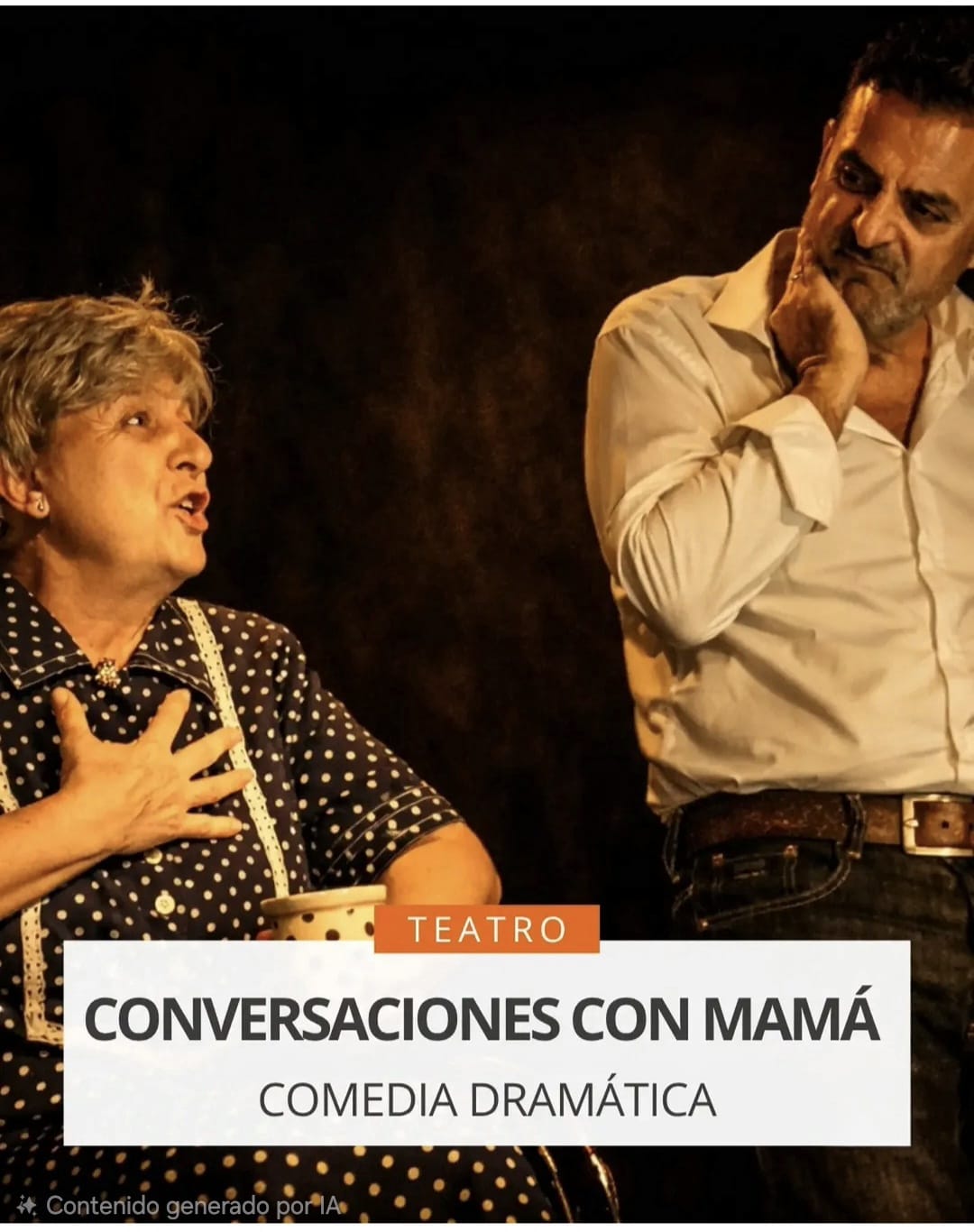 SÁBADO 18 DE JULIO, 21 HS. : TEATRO: "CONVERSACIONES CON MAMÁ"